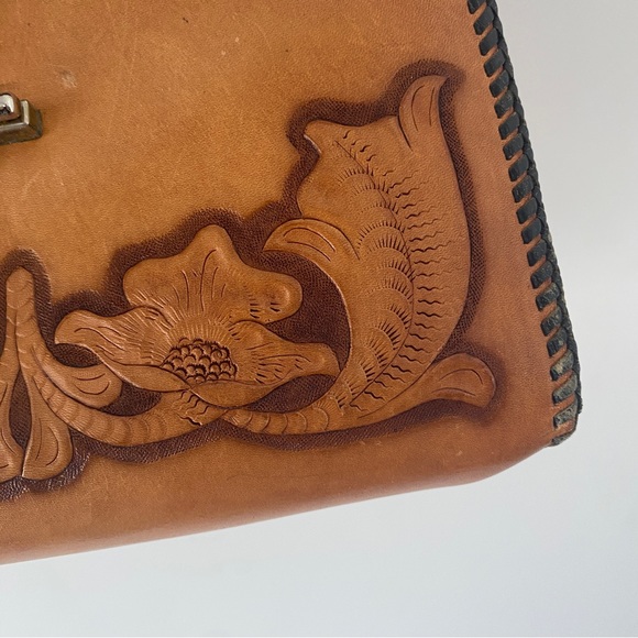Vintage Tooled Leather Bag - Picture 10 of 10